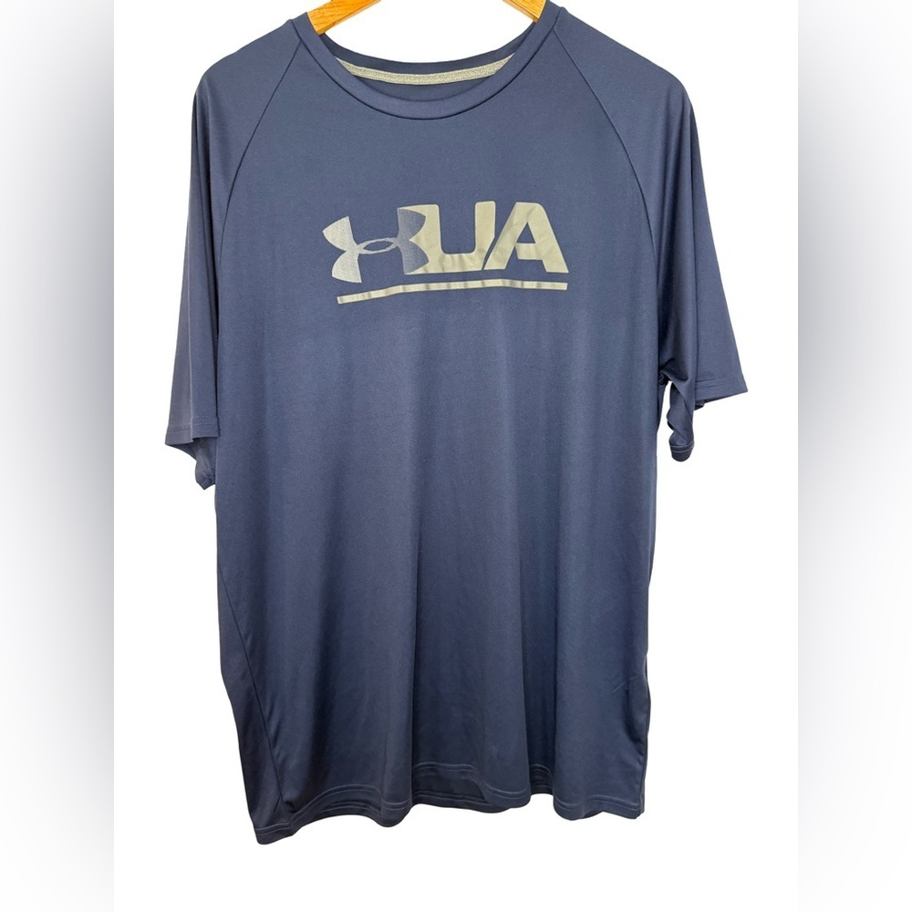 Under Armour Blue Short Sleeve Logo Performance Tee